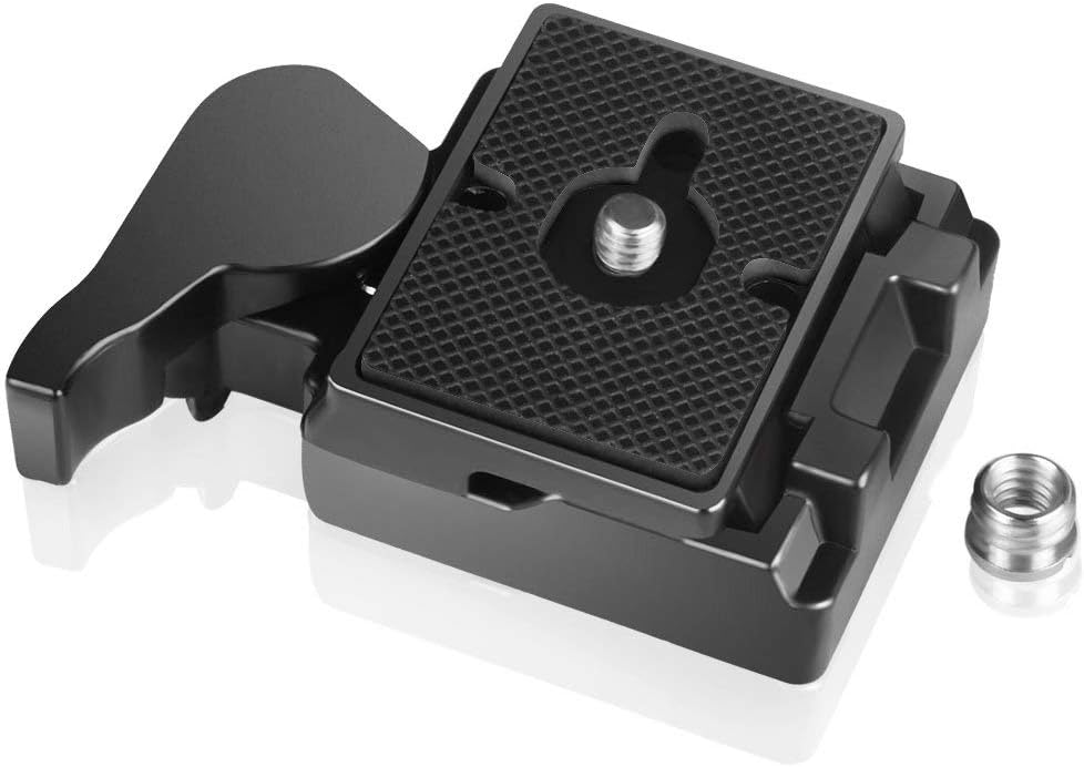 UTEBIT Plateau Rapide pour Appareil Photo 323 Plateau Rapide Pince Trepied Clamp Adaptateur Quick Release QR Adaptateur Compatible pour Le Système Manfrotto 323 RC2,Appareil Photo