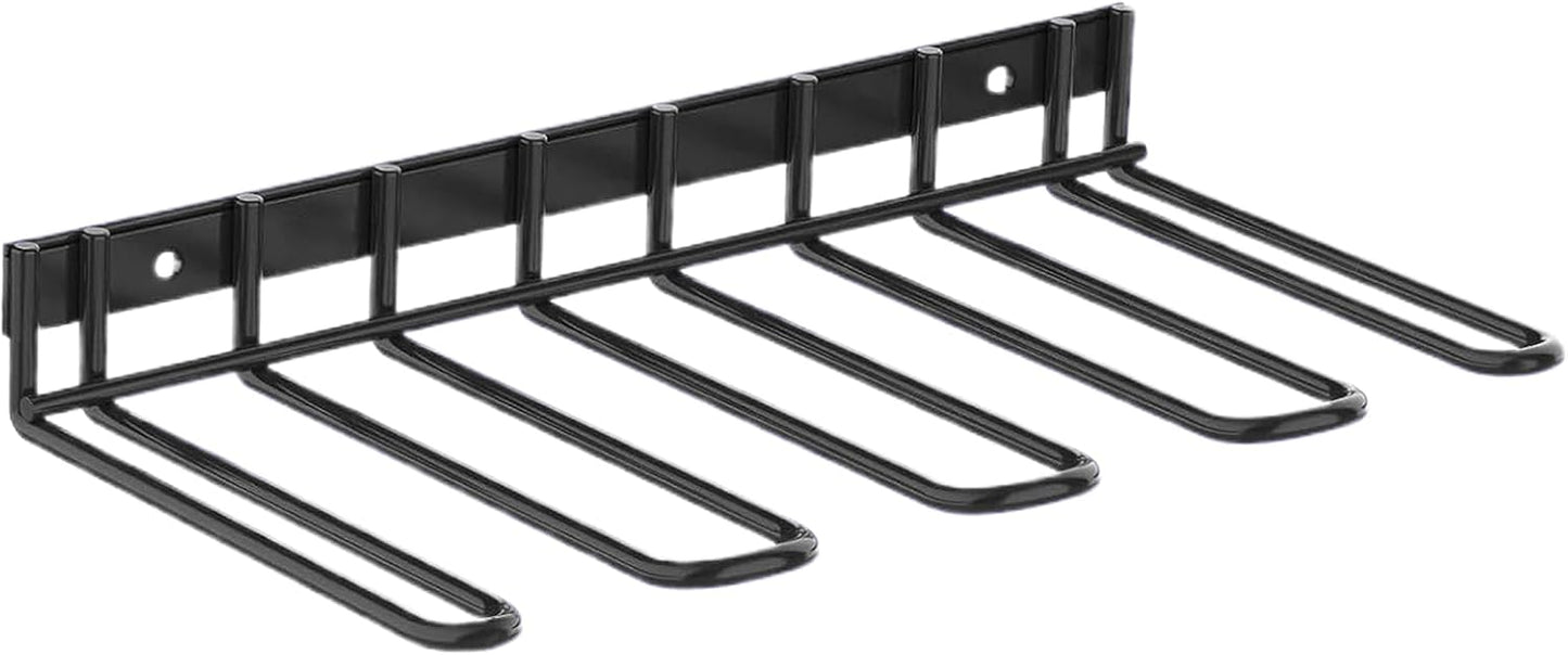 Drill Rack, Power Tool Shelf, Battery Storage, 37.8x17.5x4.5cm for Thickened Steel Frame, Wall Mount Organizer, Black, Workshop or Garage Use Quick Access