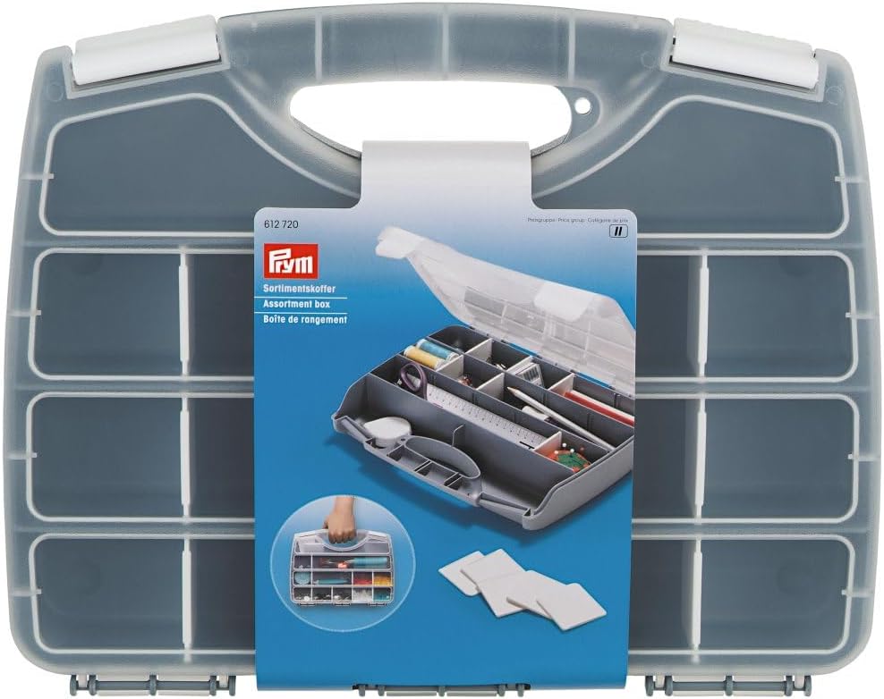 Prym Mallette de rangement vide transparente 32 x 31 x 26 cm
