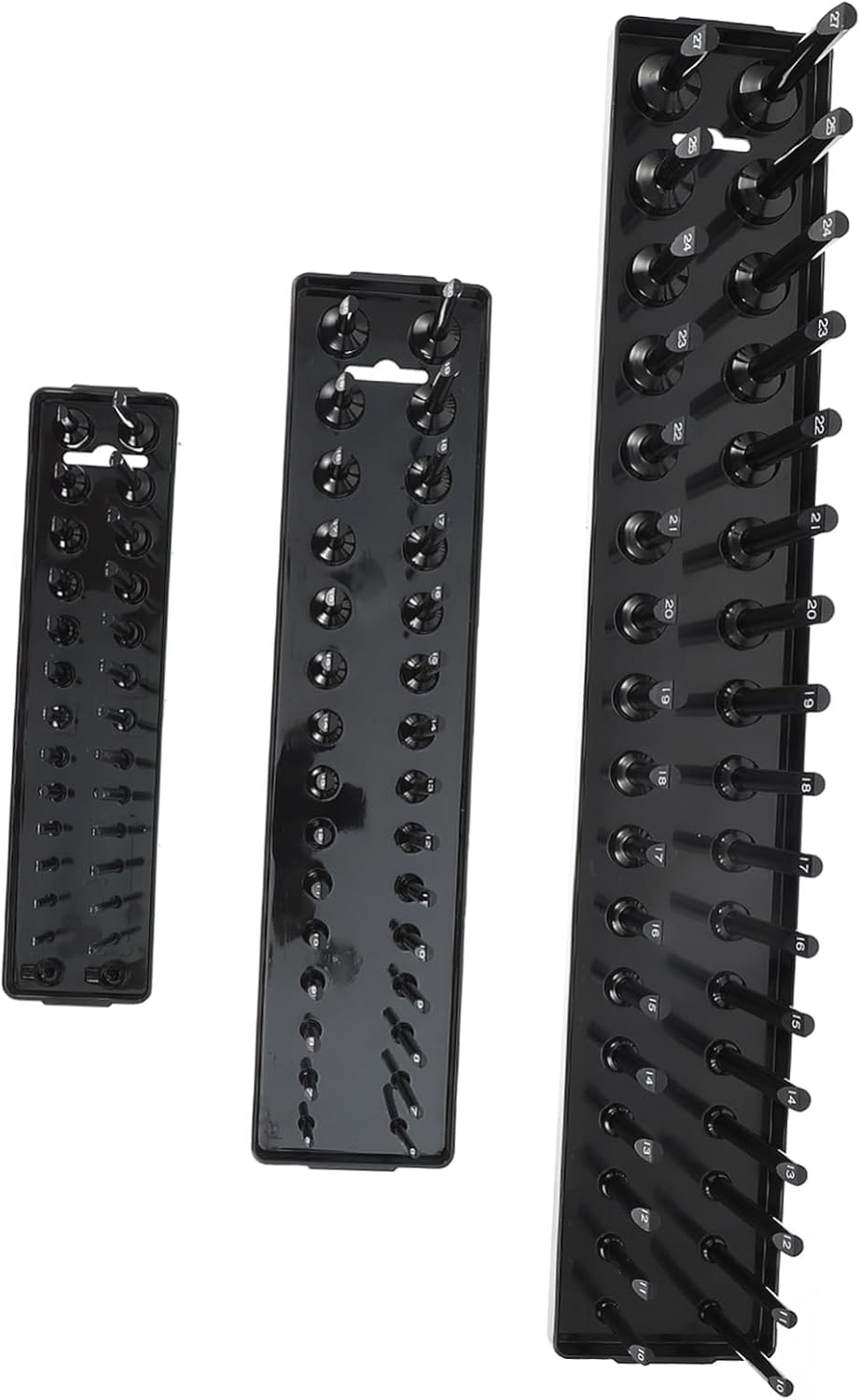 Housoutil 3 Pcs Porte-douille D'entraînement Robuste Plateau de Rangement pour Douilles Métriques Noir