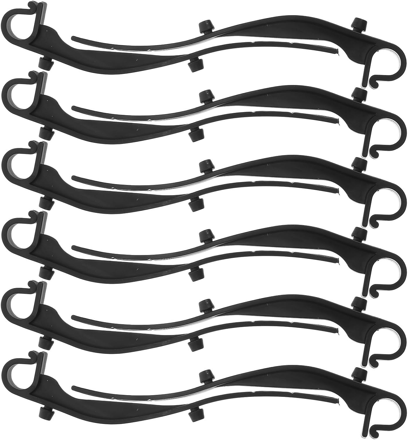 Clips de Gouttière Plastique Noir Lot de 50 Crochets Anti-Obstruction