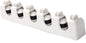 Ciieeo Support Mural Porte-balai Multifonction Beige en Plastique Abs avec 6 Crochets et 5 Positions, Étanche, pour Buanderie et Jardin