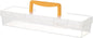 Boîte à Outils Transparente avec Poignée, Conteneur de Transport, Organisateur de Rangement Multifonctionnel pour Camions, Outils, Jaune 33.3x9.3x6cm