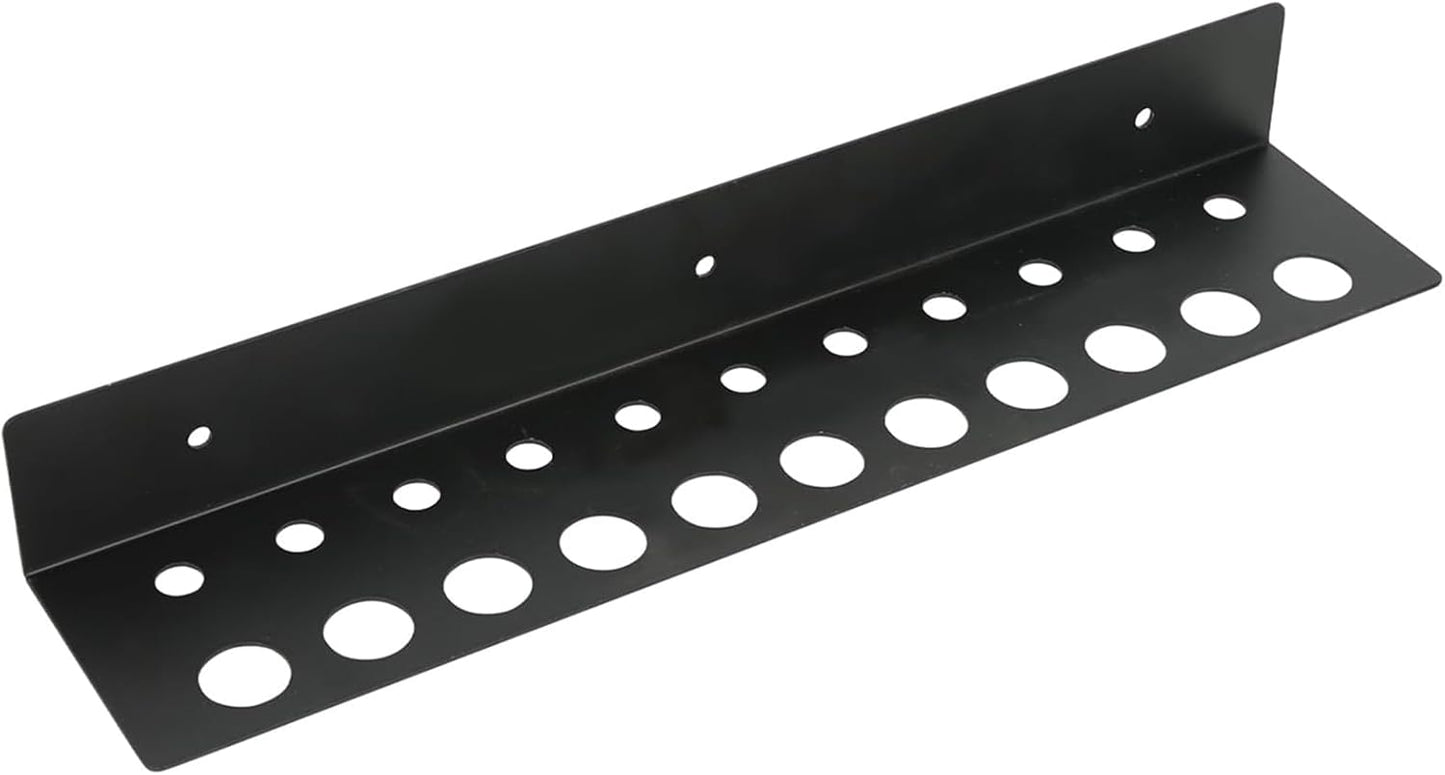 Porte-tournevis mural acier 40x8x5cm noir – organise garage/établi