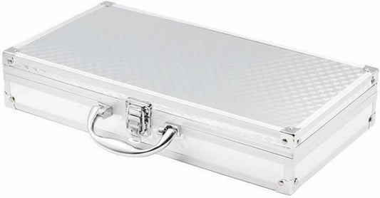 Boîte à Outils en Aluminium Mallette de Rangement Coffret Valise avec Poignée Solide Fermeture Sécurisée Métalliques Adaptée à Déplacement Bureau, 31x22x8cm