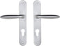 Bricard 984051 Ensemble poignées zamak sur Plaque Esquisse pour Porte d'Entrée (pour Cylindre européen), Argent