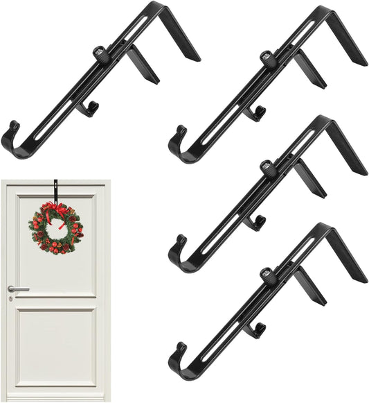 Cintre réglable pour guirlande, guirlande et chaussette – Crochet de décoration réglable pour arbre fenêtre clôture, balcon, terrasse, appartement, cheminée de Noël