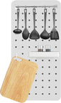 Panneaux de rangement mural Pegboard - Pas de perforation - Rangement facile pour chambre à coucher, bureau et dortoir - Avec fonction multi-crochets - Panneau Pegboard pour écouteurs, stylos, tasses