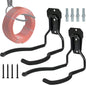 Générique Porte-Outils de Jardin Mural, Noir Antirouille, Jardin, Organisateur Polyvalent Gain de Place avec Crochets pour Système de Rangement Mural de Garage