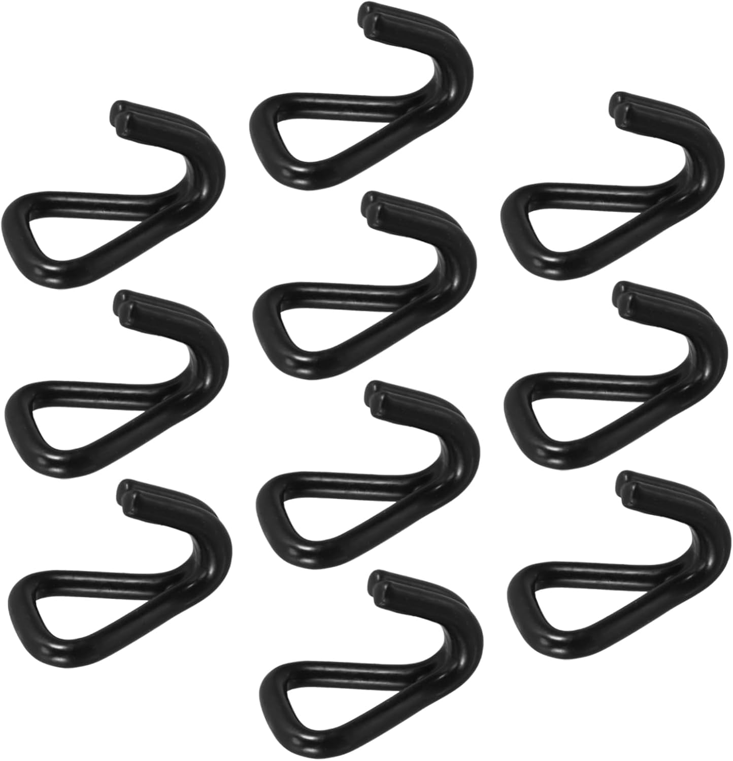 Gatuida 10pièces Crochets à Cliquet Doubles J pour Sangles Arrimage de Voiture Camion Remorque Utilisation Polyvalente le Garage Entrepôt et Dressing