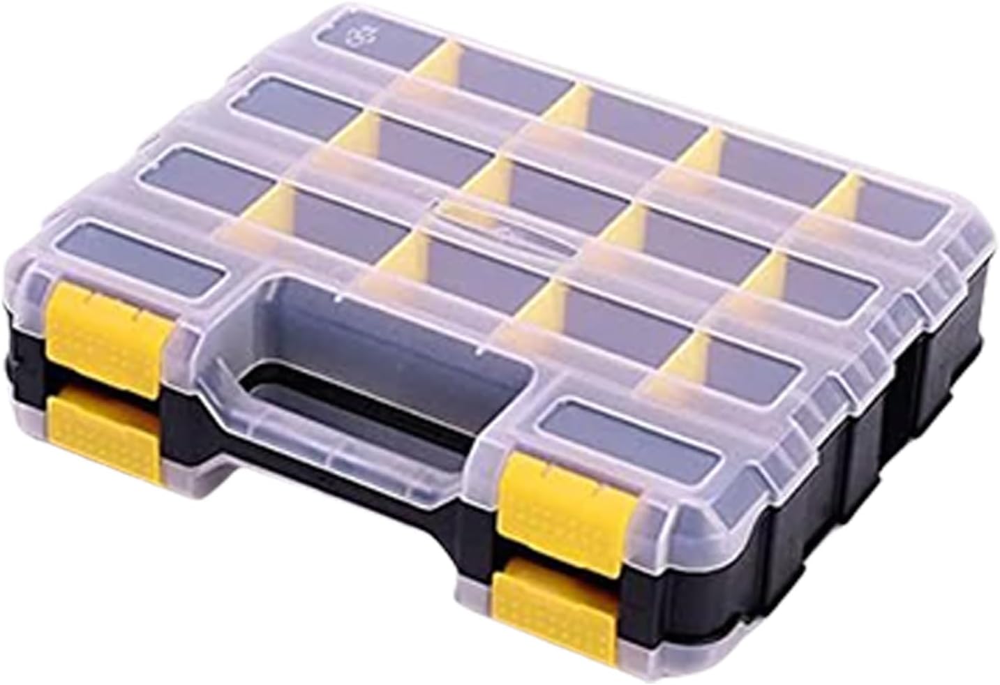 Boîte à outils à 34 compartiments amovibles pour réparation de pièces métalliques