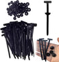 Attache-câble universelle en nylon, robuste et autobloquante, avec goupille et bouton, nouvelle boucle multifonctionnelle, attaches noires résistantes aux UV pour la fixation quotidienne (50)