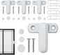 Lot de 4 paires de poignées de fenêtre pivotantes en alliage d'aluminium robuste antivol pour portes coulissantes dans les appartements, les hôtels et les ménages