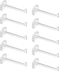 sourcing map Lot de 10 mini crochets transparents en acrylique de 5,7 cm pour étagère de supermarché, magasin de détail, organisation