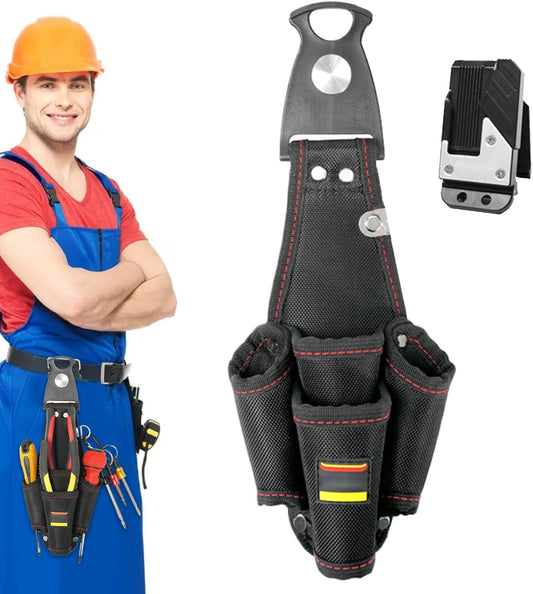 Sacoche d'électricien | Grand Organiseur de Rangement Multifonction - Porte-outils de ceinture | pour artisan couvreur menuisier bricoleur