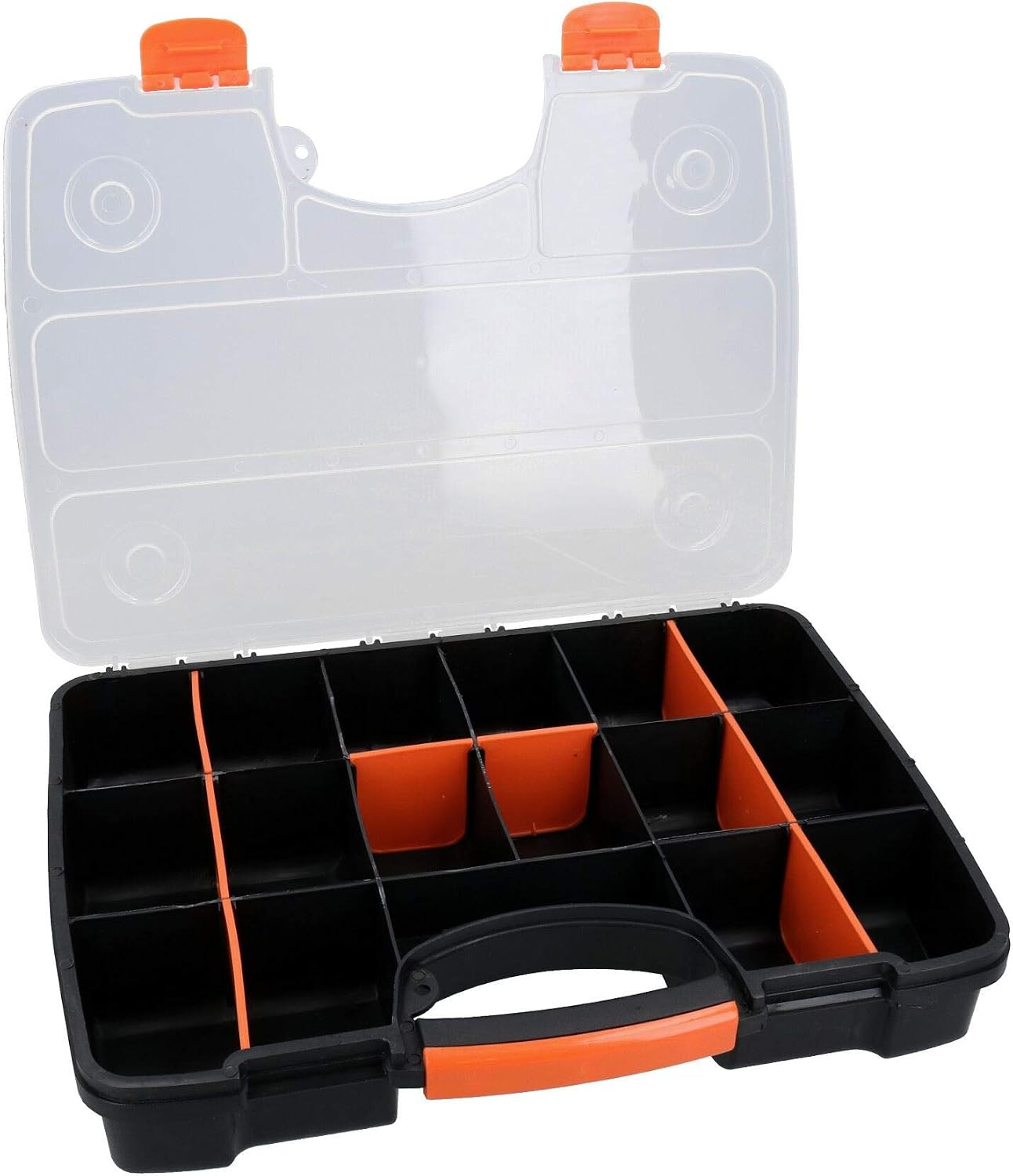 Boîte de rangement à outils 17 compartiments amovibles pour vis de fixation