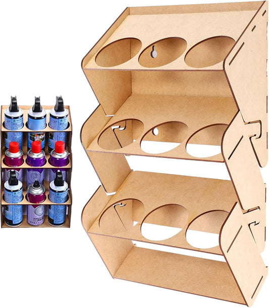 Generisch Support pour aérosol, 9 compartiments, pour bombes aérosols et lubrifiants, rangement peu encombrant pour atelier, modélisme, artisanat, ateliers