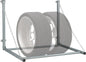 Relaxdays Étagère à pneus télescopique support mural 4 roues 90kg gris