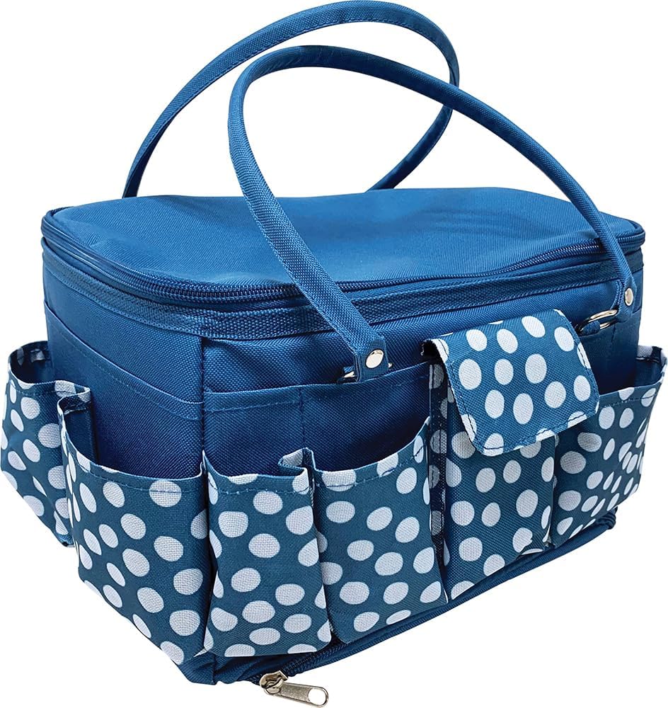 Sac rangement poignées 29x20x19cm - Bleu