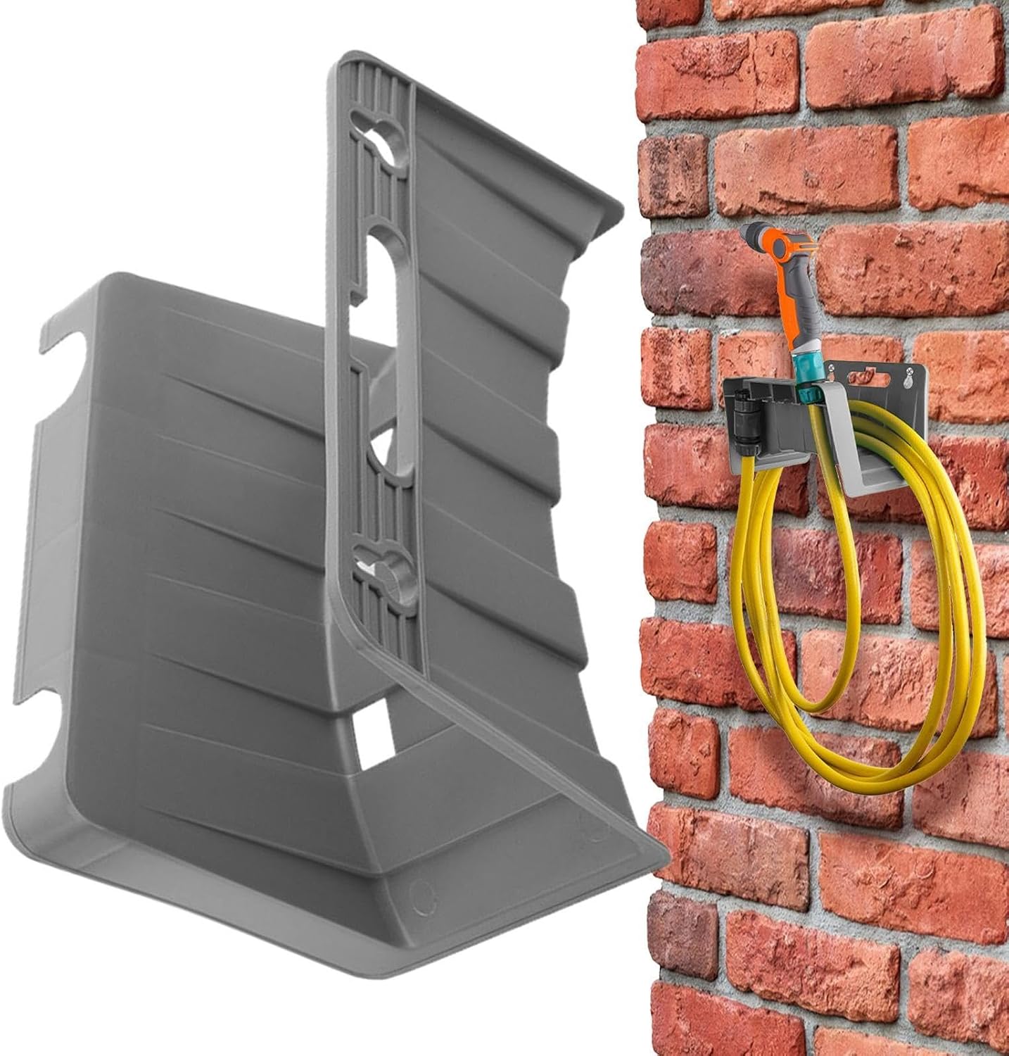 Générique Porte-Tuyau De Jardin - Support Mural Résistant - Porte-Tuyaux d'Extérieur,Pour Tube, Buse, Terrasse, Rampe, Clôture, Maison, Piscine, Camping-Car, Balcon, Garage, Marine, Tracteur