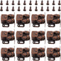 Ciieeo Lot de 20 Loquets de Placard à Double Rouleau en Métal Rouge Ancien, Quincaillerie de Verrouillage pour Portes D'armoire, Fermeture Sécurisée Cuisine, Chambre et Salon,